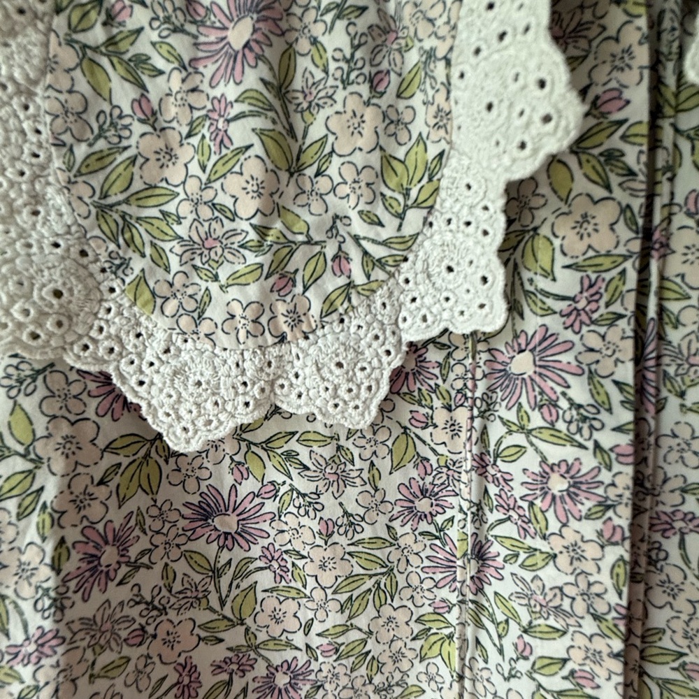 Zara Peter Pan Collar Floral Shirt - Picture 6 of 7